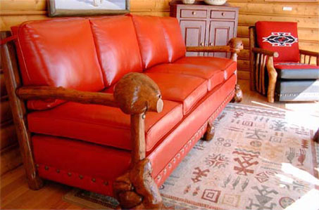 Molesworth Red Leather Sofa